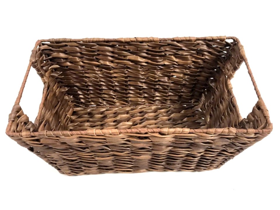 Custom-made Tapered PE Resin Faux Water Hyacinth Basket